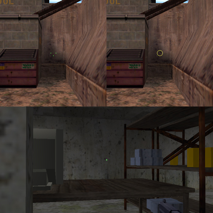 Refined crosshair and HUD